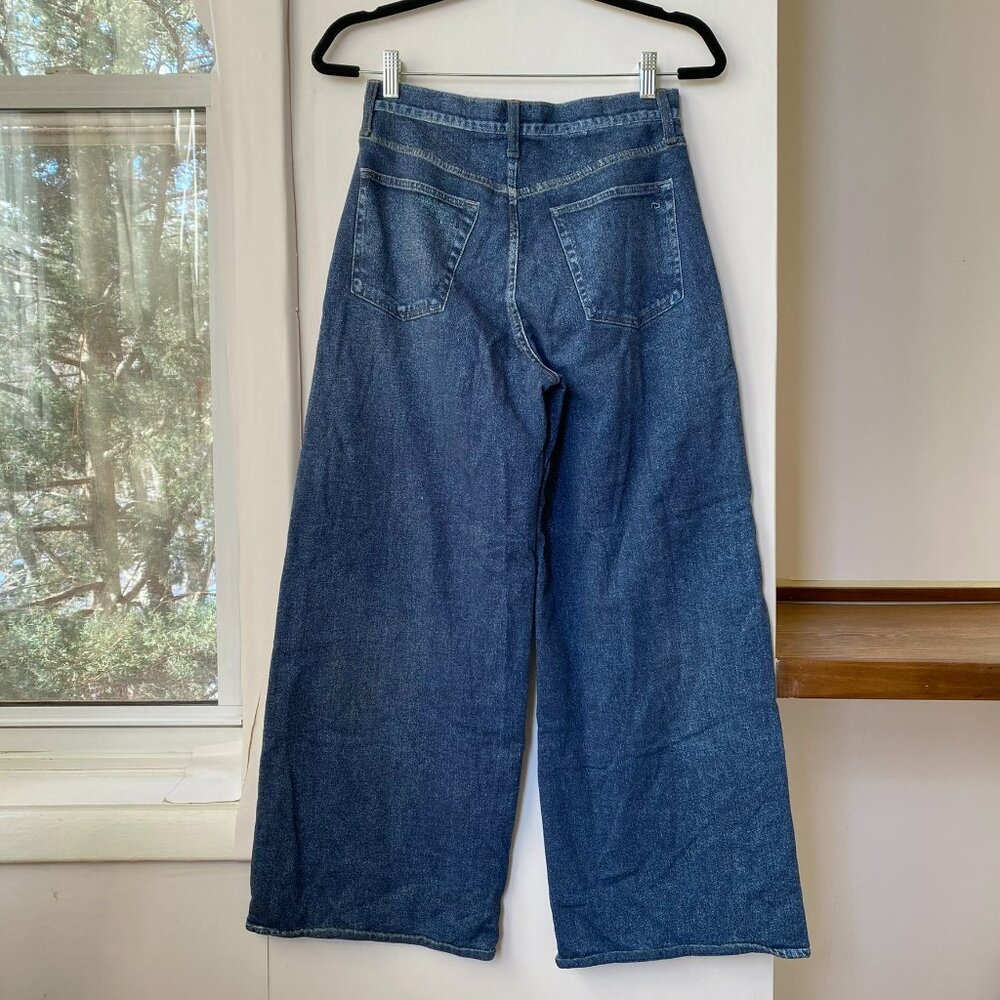 Rag & Bone Miramar Sofie Wide-Leg Sweatpant Jeans in Kimber Blue 27 - Picture 8 of 10